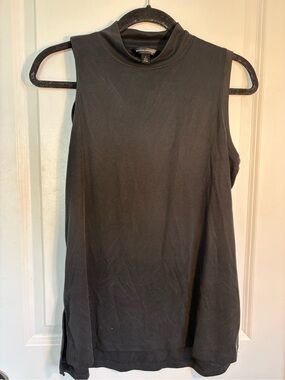 Banana Republic Black Sleeveless Mock Neck Tank